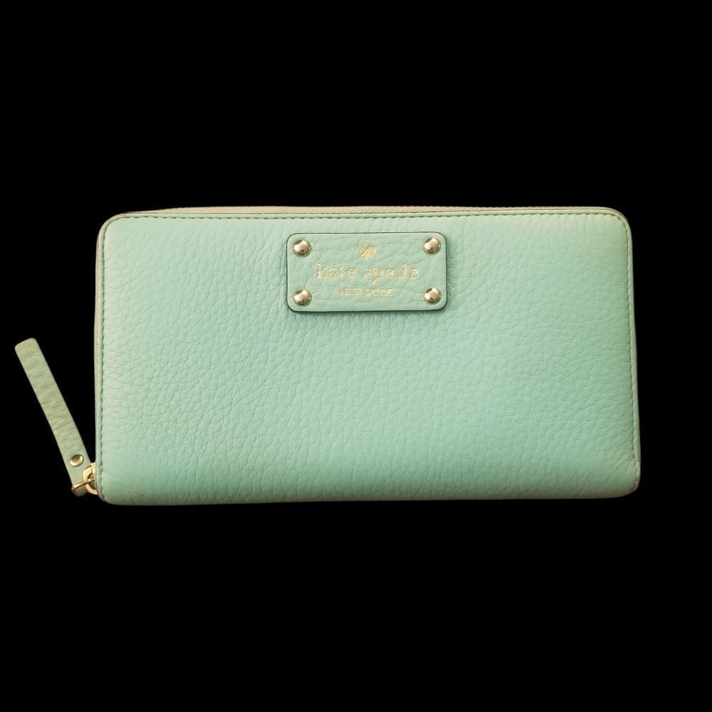 ⭐️ Kate Spade Wellesley Neda Zip Around Wallet in Mint - Picture 1 of 9